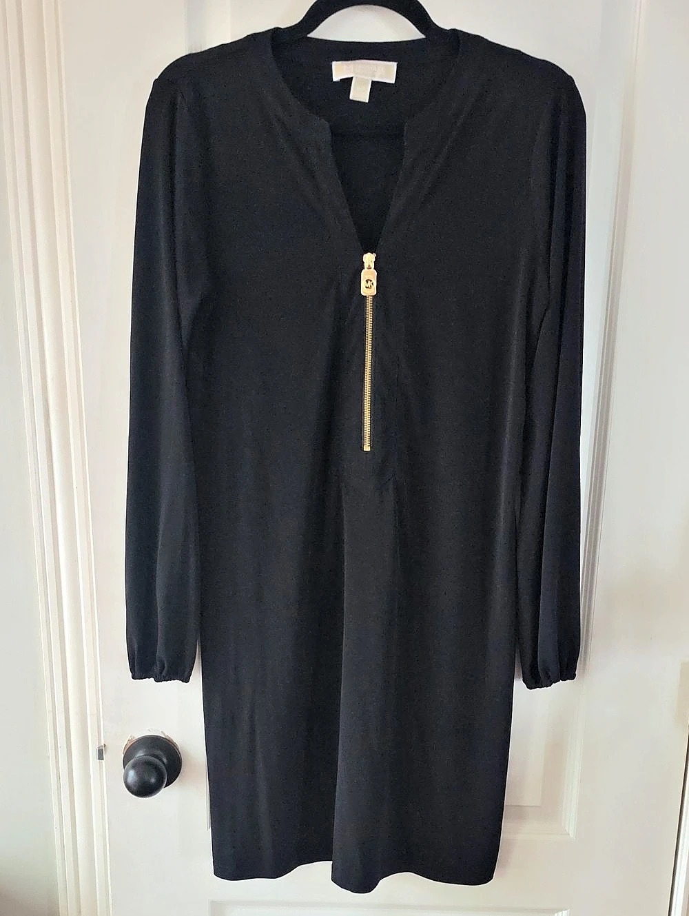Michael Kors Black Zipper Mini Dress Size Small Like New